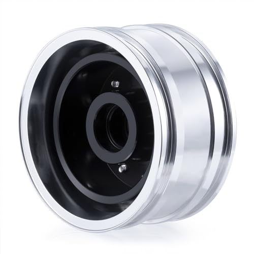 AXspeed Metall Vorderseite Felgen, 2 Stück Lager Radnaben für 1:14 Tamiya Anhänger Traktor Auto Zubehör (Silber)