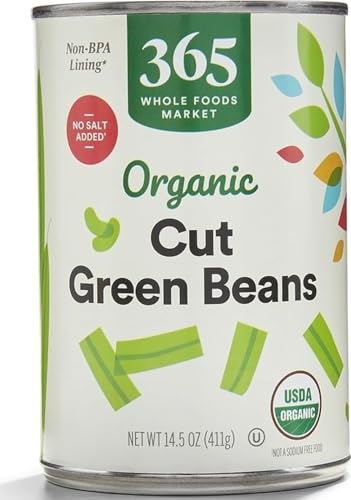 365 by Whole Foods Market, Organic Cut Green Beans, No Salt Added, 14.5 Ounce