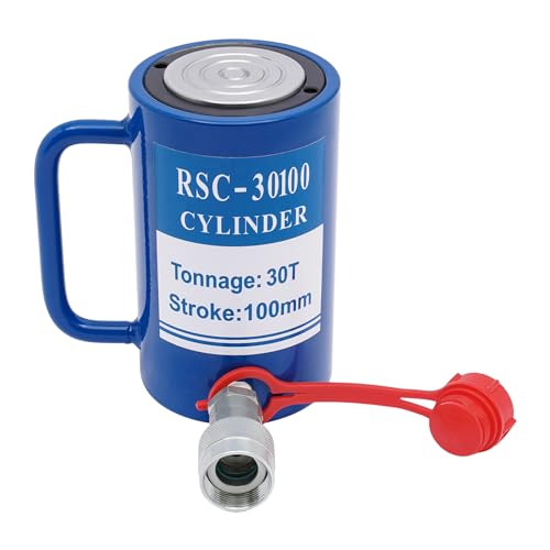 30T/66139lbs Hydraulic Cylinder Jack, RSC-30100 Hydraulic Jack, Blue Hydraulic Jack,Lifting Capacity #45 Steel in Narrow Spaces
