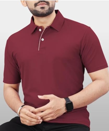 Image of T-Shirt for Men's | Regular Fit Polo Casual Stylish | Half Sleeve T Shirt