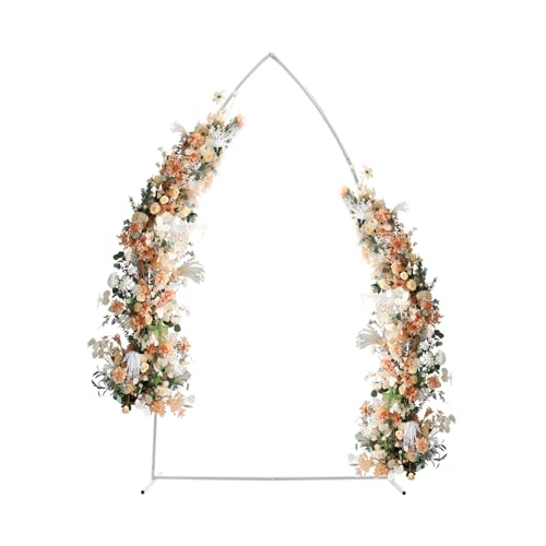 Metall Rosenbogen Hintergrundständer, Gartenbogen 224 * 120 cm, Hochzeitsbogen für Gartendekoration, Hochzeiten, Geburtstagsfeiern, weiß