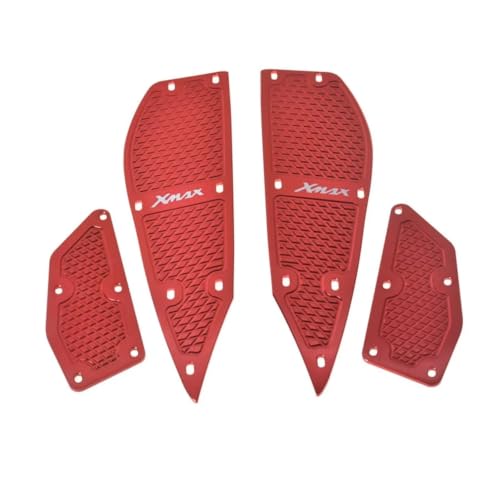 Repose-pieds Xmax 300 en alu renforcé rouge haut de gamme