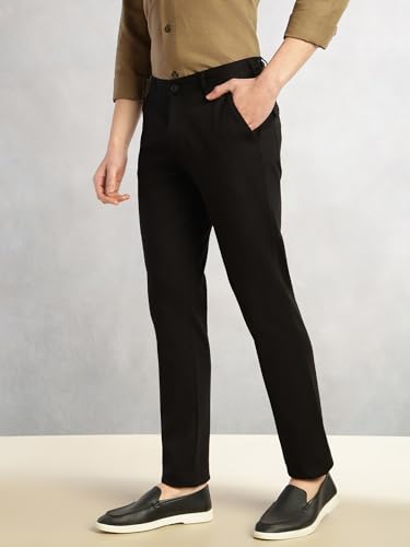 Image of Thomas Scott Men's Cricket Club Collection Straight Fit Chinos | Mid-Rise | Solid | Woven | Casual Trouser