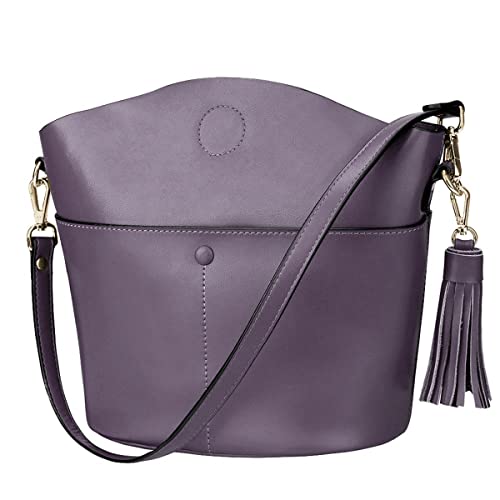 S-ZONE Women Cowhide Genuine Leather Small Crossbody Bag Shoulder Purse Handbag