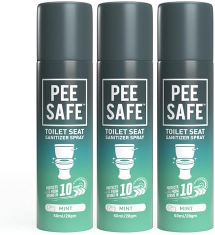 Pee Safe Toilet Seat Sanitizer Spray | Mint 50ml (Pack of 3)