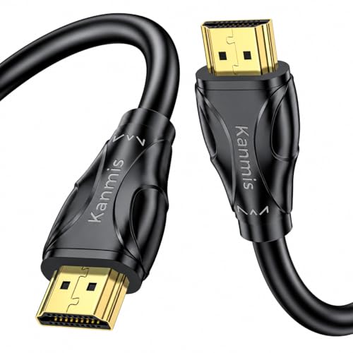 kanmis 8K HDMI Cable 6ft, High Speed Hdmi 2.1 Cables 8K@60Hz 4K@120hz, Ultra High Speed Gold Plated Connectors hdmi Cord, Compatible with PlayStation Arc PS3 PS4 PC HDTV