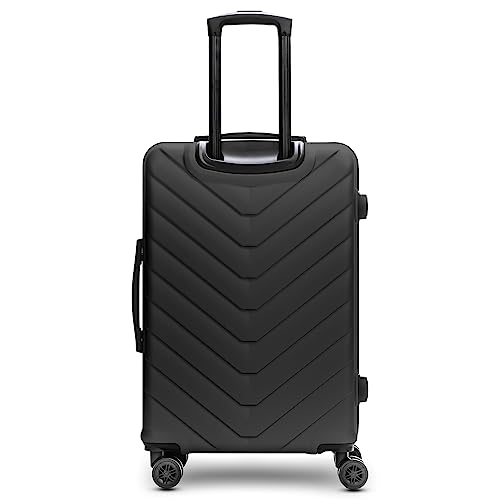 Bagage REDOLZ Essentials 07 trolley rigide noir à roulettes multidirectionnelles