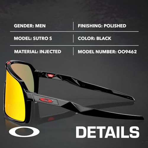 Image of Oakley SUTRO S OO9462 Shield Shape Sunglasses With Official Eyewear Kit | Men's & Women's Sunglasses