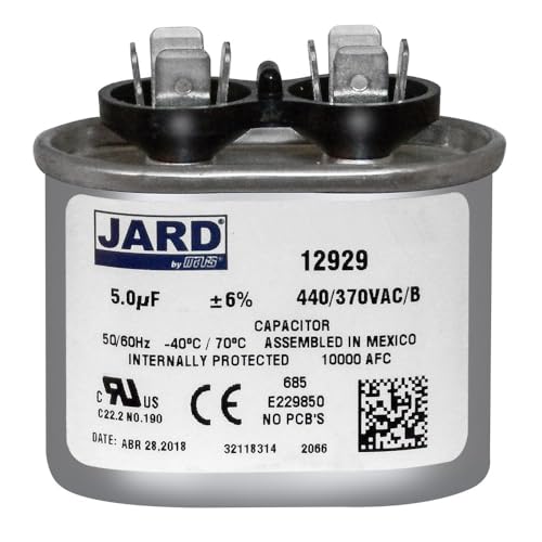 MARS - Motors & Armatures 12929 440V - Oval - 5 Micro-Farads Motor Run Capacitor