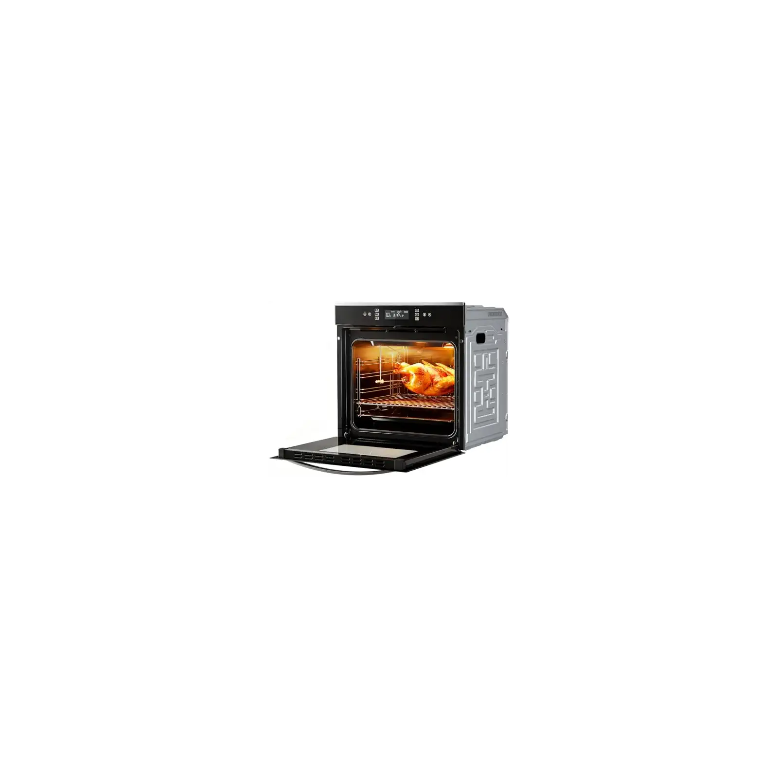 VIKIO HOME Single Wall Electric Oven 24 Inch, 2.83 cu. ft. Built-in Convection Wall Oven, Touch Control with 11 Cooking Functions, Safety Lock, 240V, 3220W Fast Preheat for Kitchen