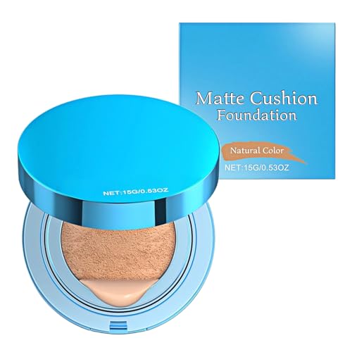 Cojín de base de maquillaje | Base de maquillaje mate larga para mujeres,Crema iluminadora de camuflaje para la escuela de viaje, fiesta de viaje, movimiento profesional camping