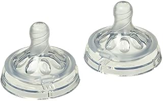 Philips Avent Natural Baby Bottle Nipple, First Flow Nipple, 2 pack, Clear