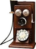  Decoración de teléfono fijo giratorio antiguo, teléfonos decorativos vintage, teléfono antiguo retro vintage, teléfono fijo con cable, adorno de escritorio for el hogar, decoración de Navidad, color n