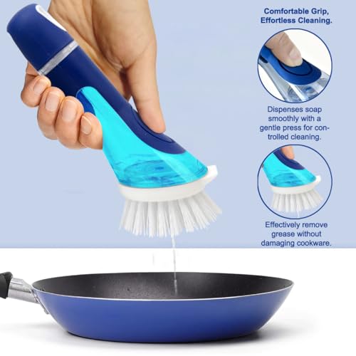 Image of CELOX Dish Brush with Soap Dispenser, Soap Brush for Kitchen Sink