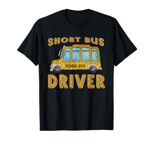 Transporte público del estudiante del pasajero del conductor del autobús escolar corto Camiseta