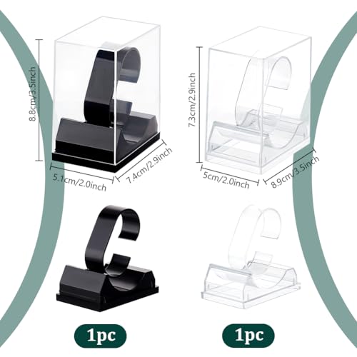 PH PandaHall 2 Farben Uhrenständerbox Uhrenbox Für Einzeluhren Acryl Armband Display Uhrengehäuse Uhrenaufbewahrung Ständer Für Herrenuhren