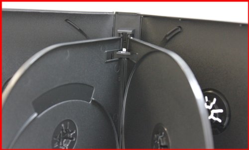 2 Pk New 22Mm 8 Discs Cd Dvd Storage Case Black Eight Tray Overlap Premium Quality Holder Box #TOP2