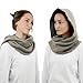 Women Men Fashion Pullover Scarf Hooded Scarf | Multifunctional Medieval Linen Cotton Cowl Hood Vintage Goth Cape Costume (Dark Gray)