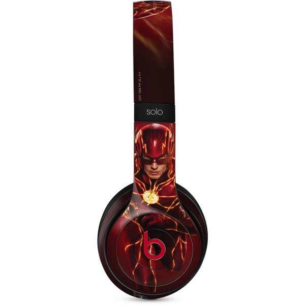 Skinit Decal Audio Skin Compatible with Beats Solo 2 Wireless - Officially Licensed Warner Bros The Flash Movie: The Fastest Man Alive Design