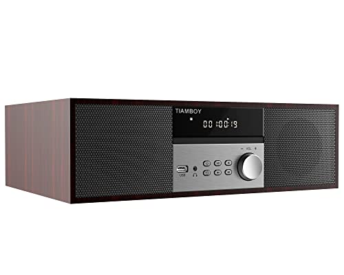 Vintage Home Cd Stereo System (40W Rms Micro Shelf System With Bluetooth, Cd Player, Usb Playback, Fm Radio, Aux-Input, Clear Sounds & Rich Bass) #TOP2