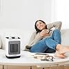 Pro Breeze 2000W Mini Keramik Heizlüfter mit automatischer Oszillation, zwei Leistungsstufen, energiesparender Betrieb für Wohnzimmer, Büro, Terasse - Weiß #5