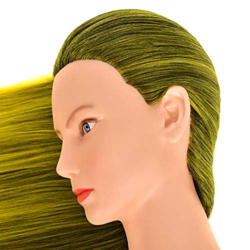 Bellrino 30" (Long And Thick) Cosmetology Mannequin Manikin Training Head With Synthetic Fiber With Table Clamp Holder (Ellen+C) #TOP5