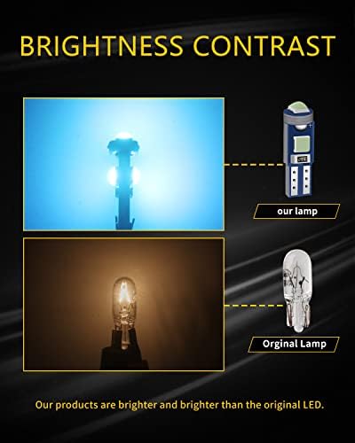 YONGMING T5 74 73 2723 2721 W3W Wedge LED Bulb Extremely Bright For Car Auto Dashboard Instrument Reading Gauge Panel Light Ice Blue