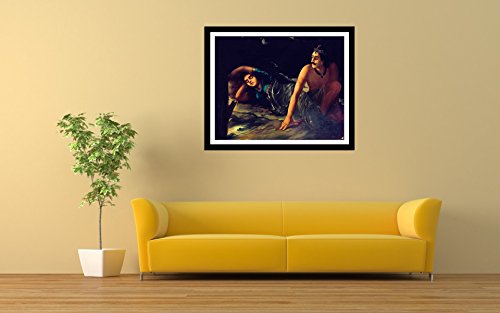Image of Tallenge Nala And Damayanti - by Raja Ravi Varma - - Small Poster Paper - Framed (15 x 18 inches)