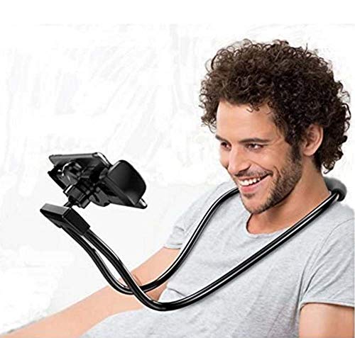Support téléphone portable universel flexible à cou suspendu blanc