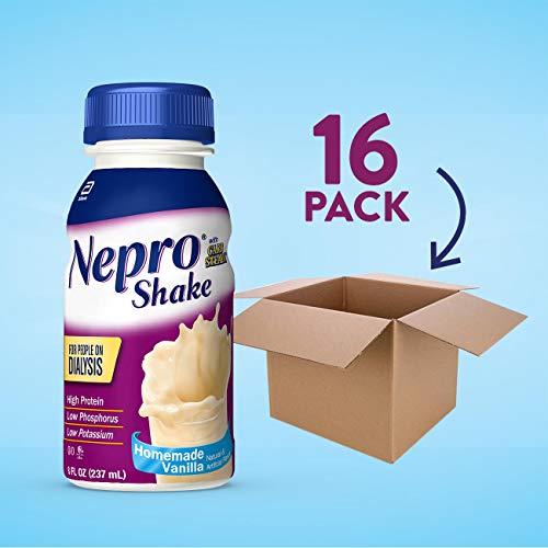 Nepro Nutrition Shake For People On Dialysis, With 19 Grams Of Protein, 420 Calories, Vanilla, 8 Fl Oz, 16 Count #TOP7