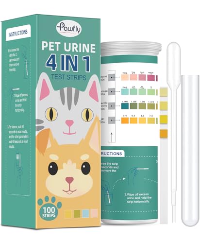 pawfly urine test strips 100 strips pet urine testing strips for ketone glucose specific gravity amp ph urinalysis test strips for vets