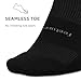 Feetures High Performance Max Cushion Classic Crew Sock for Women & Men - Moisture-Wicking Athletic Socks - Black, L (1 Pair)