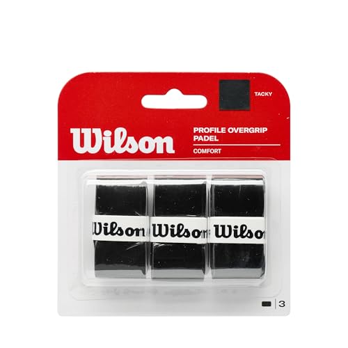Wilson Padel Profile Surgrips pack de 3 noir pour vos matchs de padel d'été