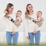 Toddler Sling Carrier - Premium Cotton, Expandable & Ergonomic, One Size Fits All, Ideal for 6-48 Months (11-44 lbs), Compact & Easy to Use, Beige - Image 4
