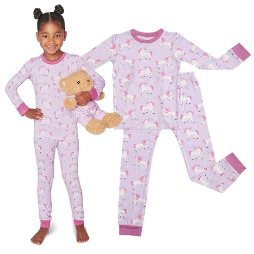 Buttery Soft Pajamas for Kids - Viscose From Bamboo Pjs - Styled By Kardashians - Unicorn Utopia Pajama for Girls