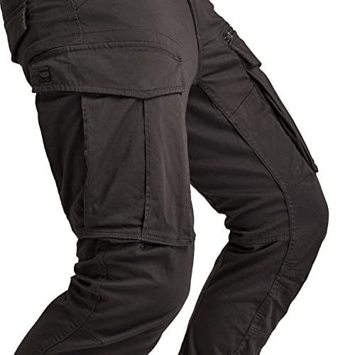 G-Star Raw Men's Rovic Zip 3D Straight Tapered Fit Cargo Pants, Raven, 32W X 32L #TOP2