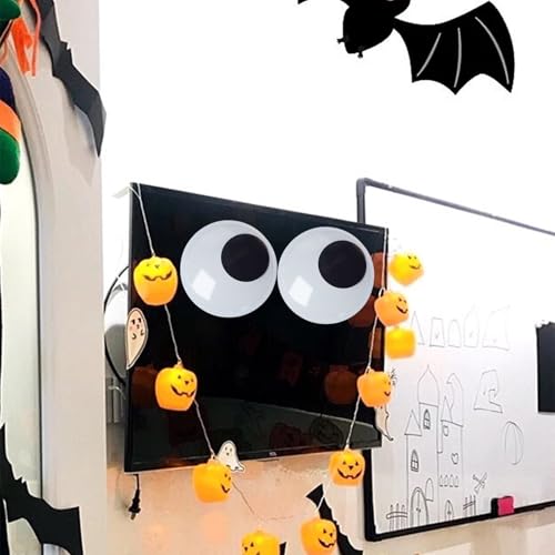 Image of AOODOOM 7.5 Inches Halloween Giant Googly Eyes - 2 Pcs Large Wiggle Eyes Self Adhesive for DIY Craft Decorations and Christmas Ornaments