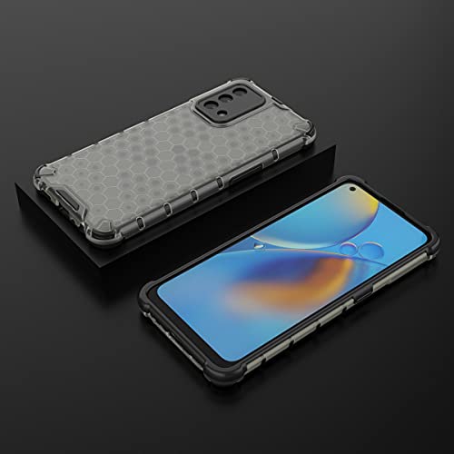 Image of Glasgow Back Case Cover Compatible with Oppo F19s (Stylish Design) -Black