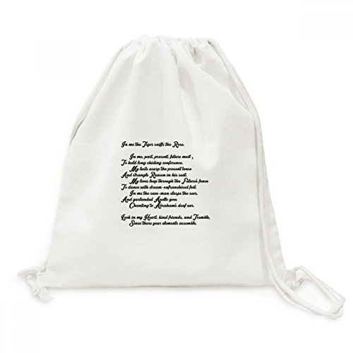 Sac de voyage cordon toile poésie tigre rose sac à dos léger pour adulte