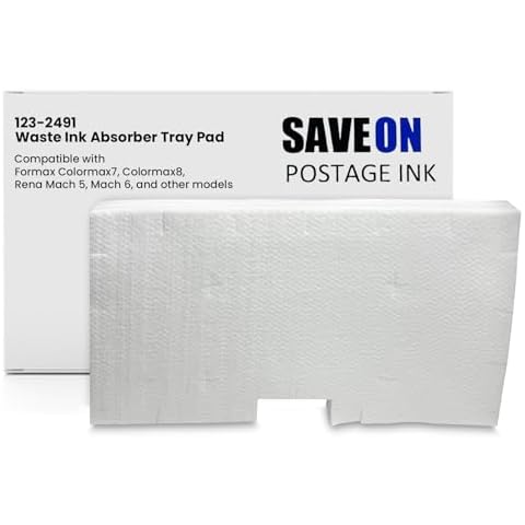 Save On Postage Ink, Compatible with Waste Ink Absorber Tray Pad Ink Pad Part 123-2491 Compatible with with Mach 5 Colormax7 & 8 Memjet Printers Cover