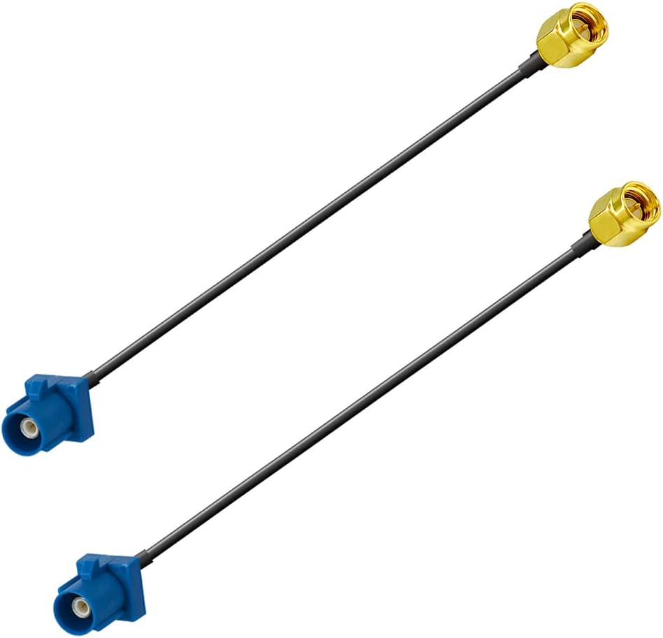 Câble Adaptateur Fakra Vers SMA Mâle - 15cm RG174 - Pour GPS Voiture, Autoradio RNS2/MFD2 - Lot De 2