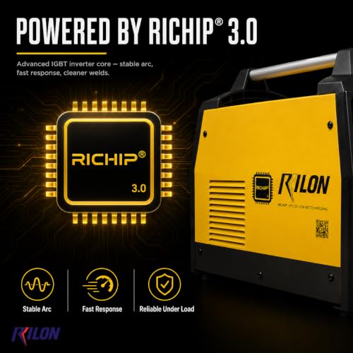 Image of Rilon ARC 280L Inverter Welding Machine | Dual Voltage MMA Welder | IGBT Technology | 220 /380V | Ideal for Industrial Fabrication | Includes Electrode Holder & Earth Clamp