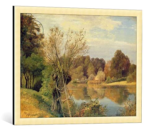 kunst für alle Bild mit Bilder-Rahmen: Adolf Vollmer In der Mühle 1830' - dekorativer Kunstdruck, hochwertig gerahmt, 80x60 cm, Gold gebürstet