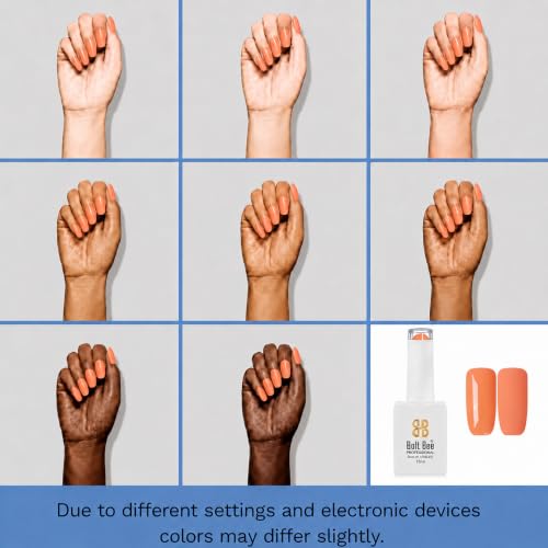 Image of BOLT BEE 15ML Gel Nail Polish 1Pc Clear Pink Glitter Nail Polish Soak Off UV LED Nail Gel Polish Nail Art Starter Manicure Salon DIY at Home, 0.5 OZ (1) (112)
