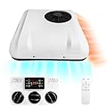 DC 12V RV Rooftop Air Conditioner AC Unit Cooling and Heating 2-in-1Ultra Thin Air Conditioner, Fit for Camping Vehicles School Buses Trailers RVs Vans Trucks Buses