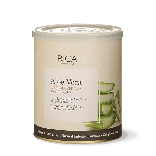 Rica Liposoluble Wax- Aloe Vera For Sensitive Skin 800 ML (28.2 Fl.oz.)