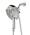 INAVAMZ Shower Heads with Handheld Spray Combo: 7.2" Rainfall Shower Head & Handheld Shower Head 2-IN-1 Shower Head with 60" Rotatable Stainless Steel Hose Nickel, Shower Trim Systems