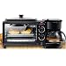 ChengBeautiful Maquina De Desayuno Multifunción Desayuno Centro W/Horno Tostador y Plancha Cafetera Negro (Color : Black, Size : 45.5x18x20.5CM)