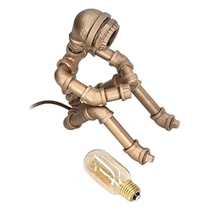 Pipe Robot Lamp, industriële lamp Robot industriële stijl Retro schattige E27-lampen met lamp voor coffeeshop voor…