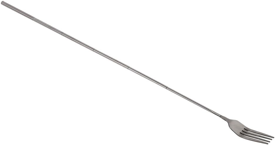 VBESTLIFE Telescopic Fork, Extendable Long Handle, Stainless Steel, 1 Piece, Fork, 8.725.4in